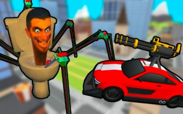 Cars vs Skibidi Toilets - Free Online Action Driving Game