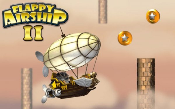 Flappy Airship 2 - Power Up Arcade Game